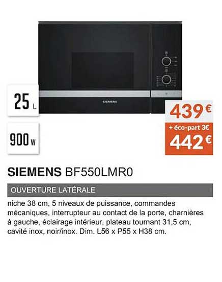 siemens bf550lmr0 ouverture latérale