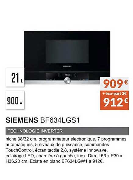 siemens bf634lgs1 technologie inverter