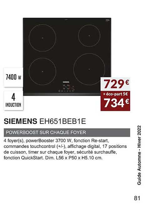 siemens eh651beb1e powerboost sur chaque foyer