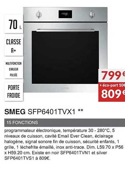 smeg sfp6401tvx1 15 fonctions