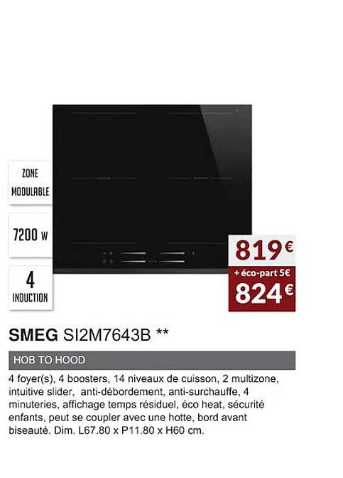 smeg si2m7643b hob to hood