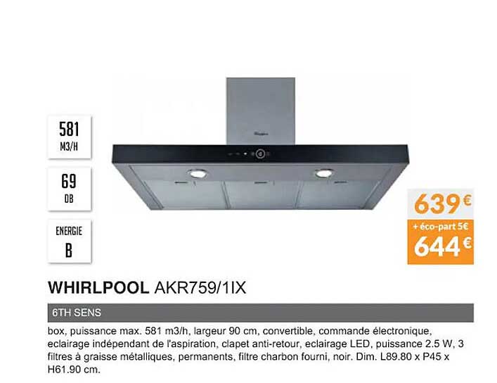 whirlpool akr759-1ix 6th sens