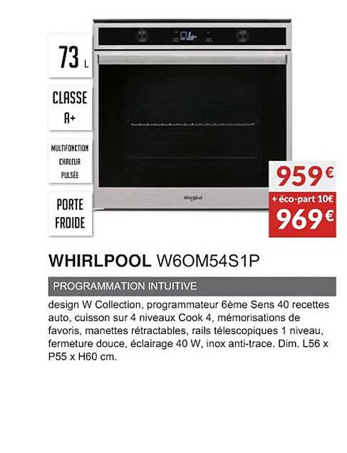 Whirlpool W6om54s1p Programmation Intuitive