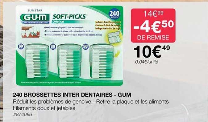 240 brossettes inter dentaires - gum
