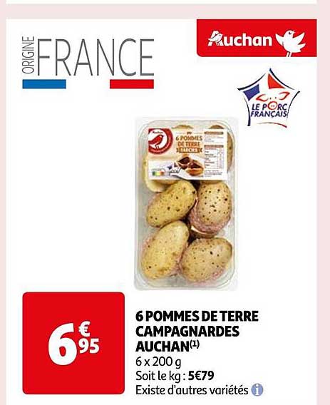 6 Pommes De Terre Campagnardes Auchan