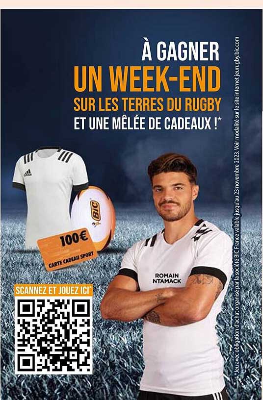 à gagner un week-end sur les terres du rugby et une mêlée de cadeaux !