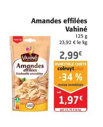 amandes effilées vahiné