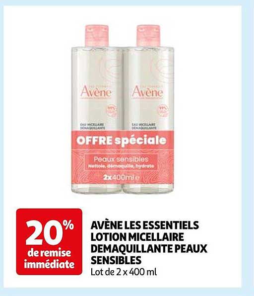 avène les essentiels lotion micellaire démaquillante peaux sensibles