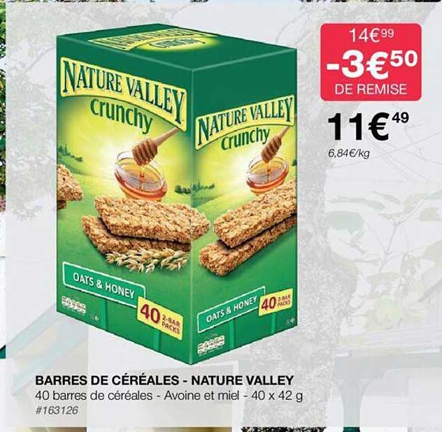 barres de céréales - nature valley