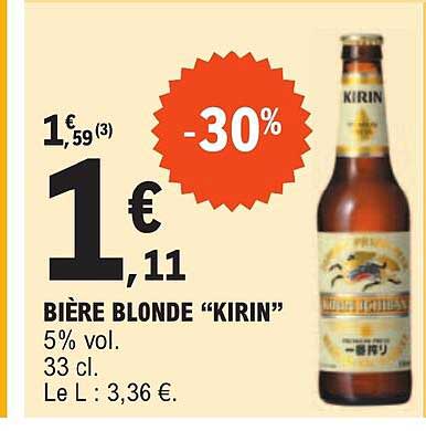 bière blonde "kirin"