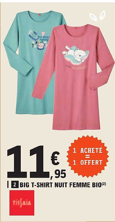 big t-shirt nuit femme bio tissaia