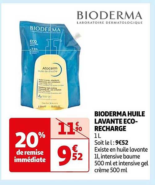 bioderma huile lavante éco-recharge