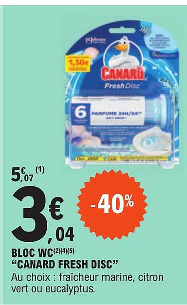 bloc wc "canard fresh disc"