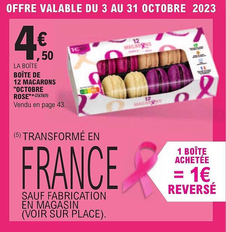 boîte de 12 macarons "octobre rose"