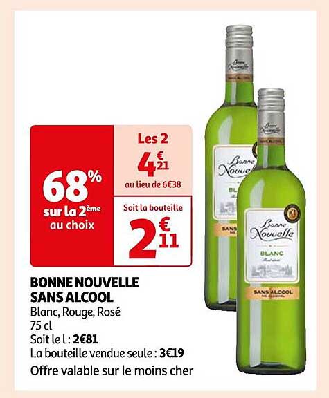 bonne nouvelle sans alcool