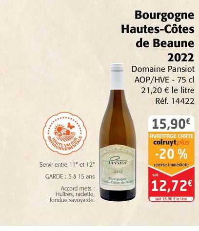 bourgogne hautes-côtes de beaune 2022