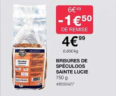 brisures de spéculoos sainte lucie