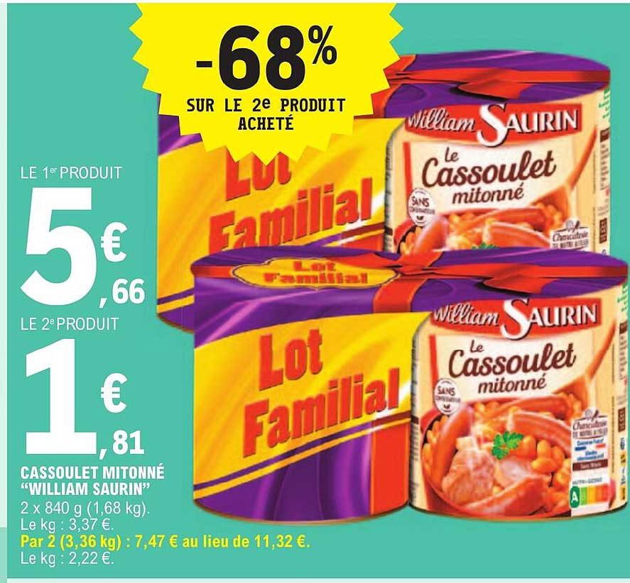 cassoulet mitonné "william saurin"