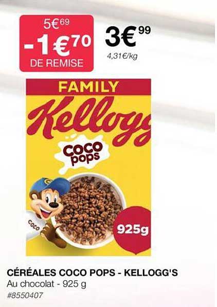 céréales coco pops - kellogg's