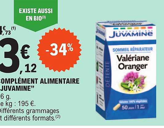 complément alimentaire "juvamine"