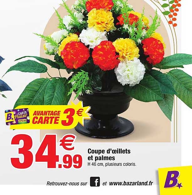 coupe d'œillets et palmes