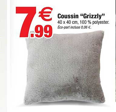 coussin "grizzly"
