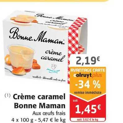 crème caramel bonne maman