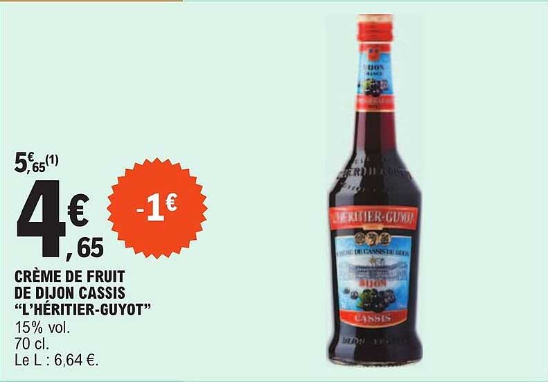 Crème De Fruit De Dijon Cassis "l'héritier-guyot"