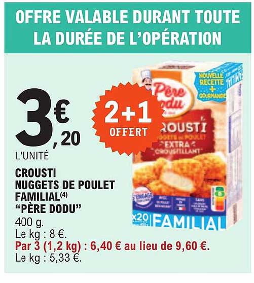 crousti nuggets de poulet familial "père dodu"