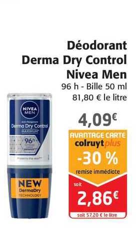 déodorant derma dry control nivea men