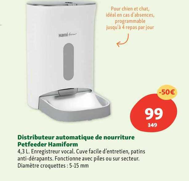 distributeur automatique de nourriture petfeeder hamiform