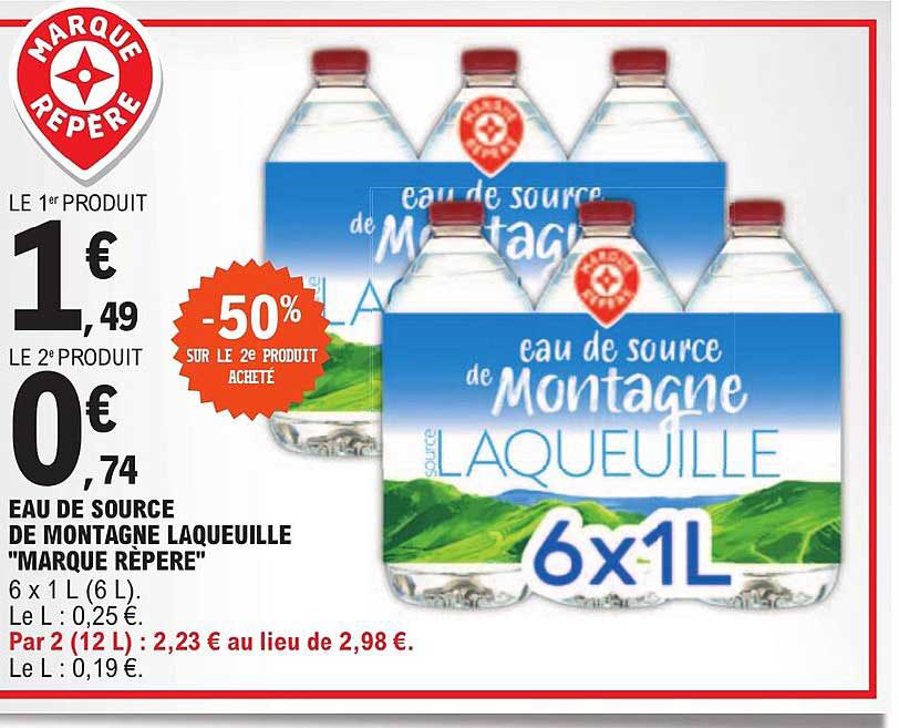 Eau De Source De Montagne Laqueille "marque Repère"