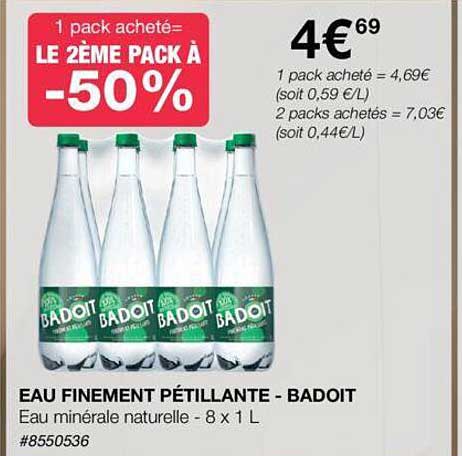 eau finement pétillante - badoit