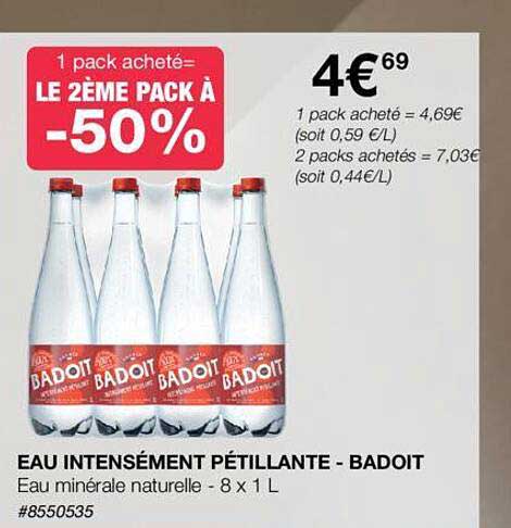 eau intensément pétillante - badoit