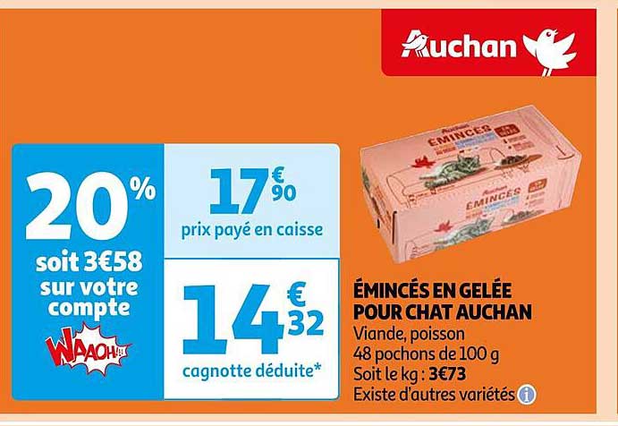 émincés En Gelée Pour Chat Auchan