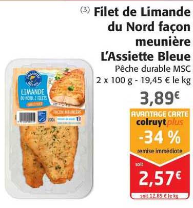 filet de limande du nord façon meunière l'assiette bleue