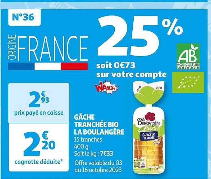 Gâche Tranchée Bio La Boulangère