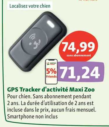 gps tracker d'activité maxi zoo