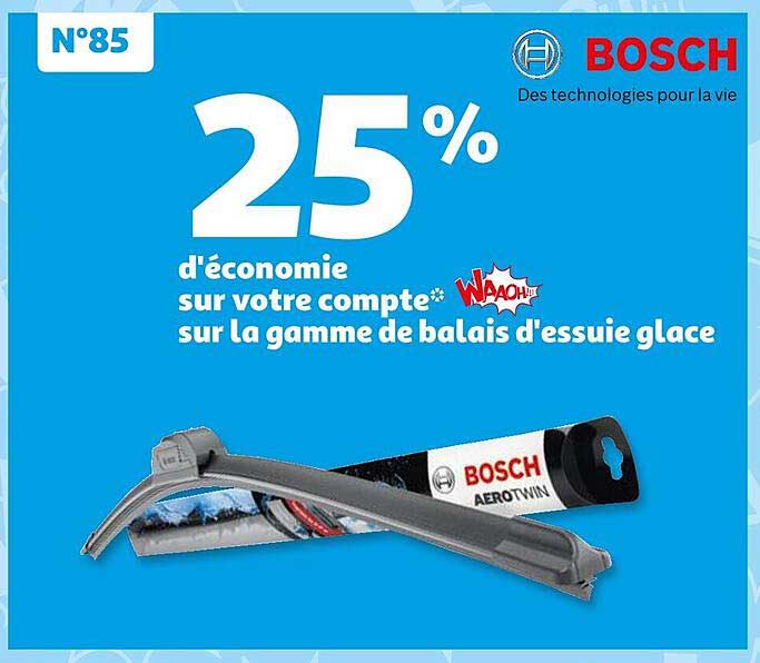 la gamme de balais d'essuie glace bosch