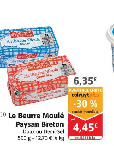 le beurre moulé paysan breton