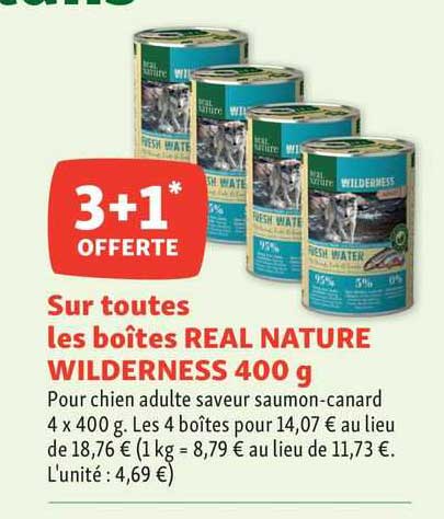 les boîtes real nature wilderness 400 g