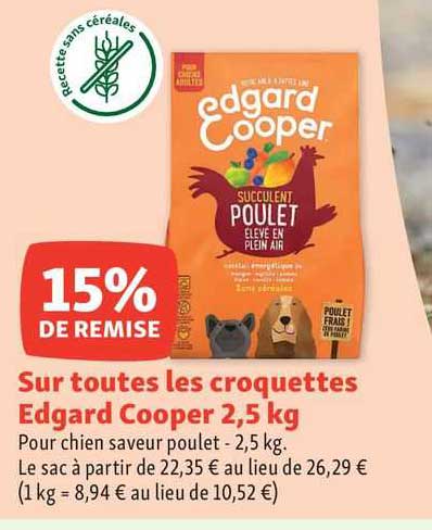 les croquettes edgard cooper 2,5 kg
