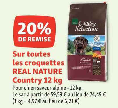 Les Croquettes Real Nature Country 12 Kg
