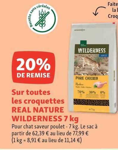 les croquettes real nature wilderness 7 kg