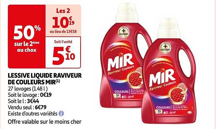 lessive liquide raviveur de couleurs mir
