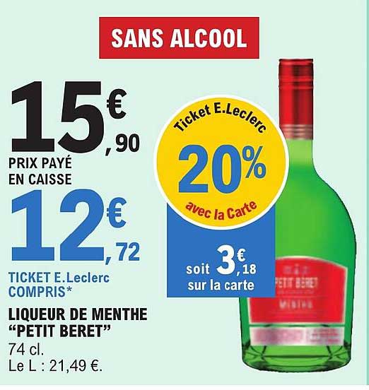 Liqueur De Menthe "petit Beret"