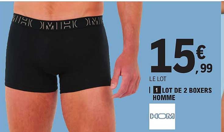 Lot De 2 Boxers Homme Hom