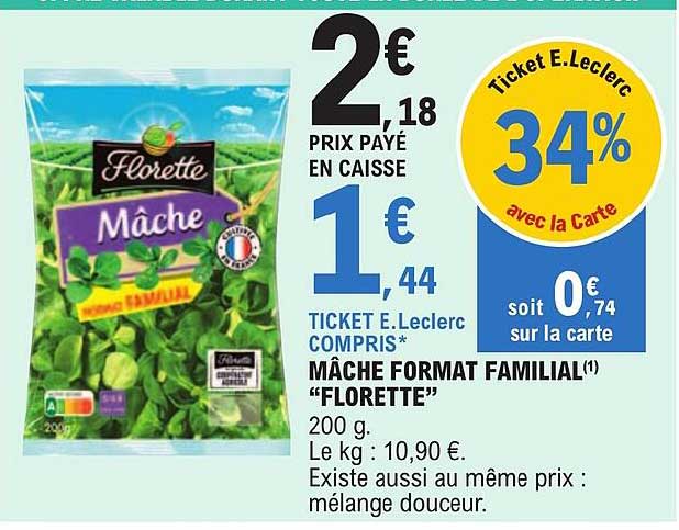 mâche format familial "florette"