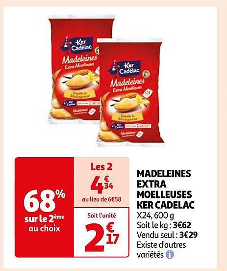 madeleines extra moelleuses ker cadelac