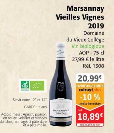 marsannay vieilles vignes 2019